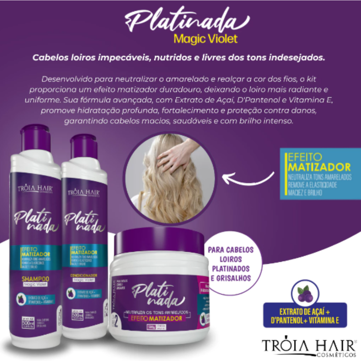 Kit Platinada Cabelos Loiros